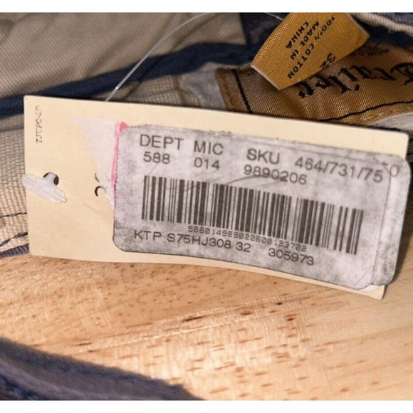 NWT Trailer Cargo Shorts Mens Sz 32 Heavy Duty Cotton Khaki Blue Drawstring - Picture 8 of 10